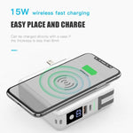 Portable 10000mAH 5 in 1 Power Bank Charger Wall Plug with Built-in Cables