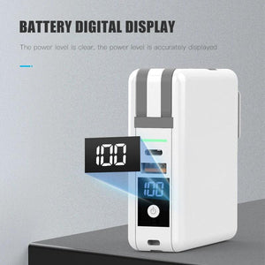 Portable 10000mAH 5 in 1 Power Bank Charger Wall Plug with Built-in Cables