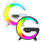 3in1 Alarm Clock Bluetooth Speaker Wireless Charger with RGB Light