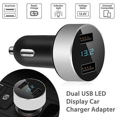 3.1A Fast Charging Dual USB Output Car Charger with Voltmeter Display - Mainz Empire Pte Ltd