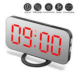 LED Digital Mirror Clock with Dual USB Charging Output - Mainz Empire Pte Ltd
