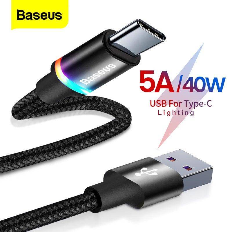 Baseus Halo Data Charging Lightning/Type C Fast Charging Cable - Mainz Empire Pte Ltd