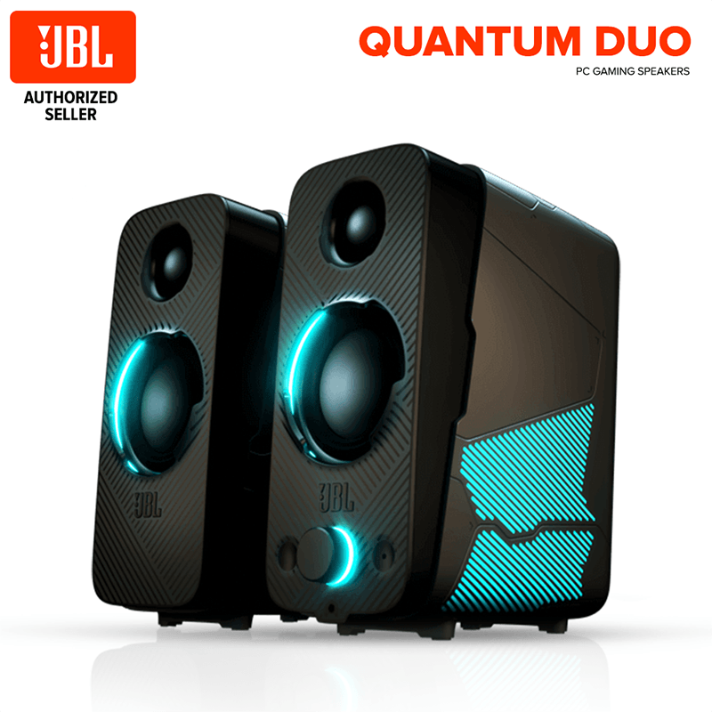 JBL Quantum DUO Bluetooth Gaming Speakers (Customisable RGB Lights) - Mainz Empire Pte Ltd