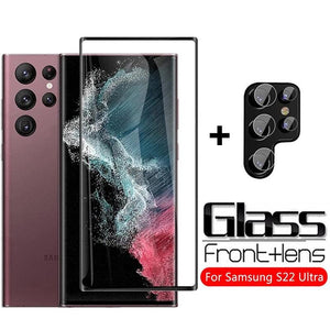 Samsung S22/S22+/S22 Ultra 2 In 1 Glass Protector + Lens Protector - Mainz Empire Pte Ltd