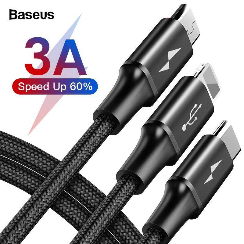 Baseus Rapid 3 in 1 Fast Charging Cable - Mainz Empire Pte Ltd