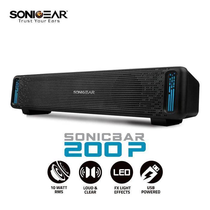 SonicGear SonicBar U200 Powerful Audio Sound Bar With LED Light Effects - Mainz Empire Pte Ltd