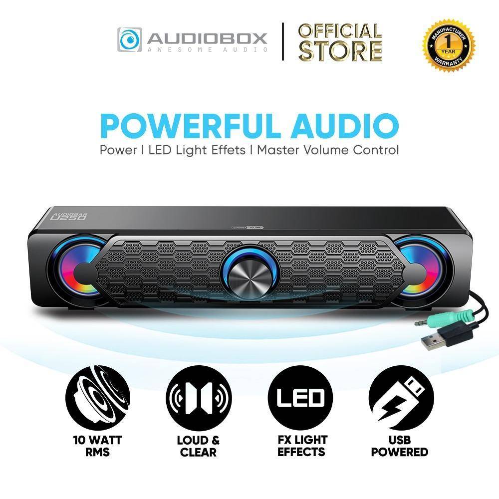 AudioBox AudioBar U250 Powerful Audio Sound Bar With LED Light Effects - Mainz Empire Pte Ltd