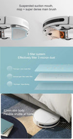 Xiaomi Mijia 3 in 1 APP Controlled 2200PA Smart Robot Vacuum Cleaner with Automatic Recharging Base Station - Mainz Empire Pte Ltd