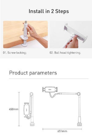 Baseus Flexible Clamp-On Phone/Tablet Holder - Mainz Empire Pte Ltd