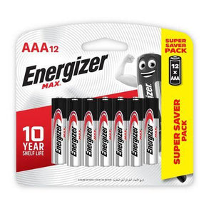 Energizer MAX Alkaline Battery, AA / AAA, Bundle Of 12 Pieces - Mainz Empire Pte Ltd