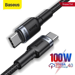 Baseus USB Type-C To USB Type-C 5A 100W Quick Charge 4.0 Cable - Mainz Empire Pte Ltd