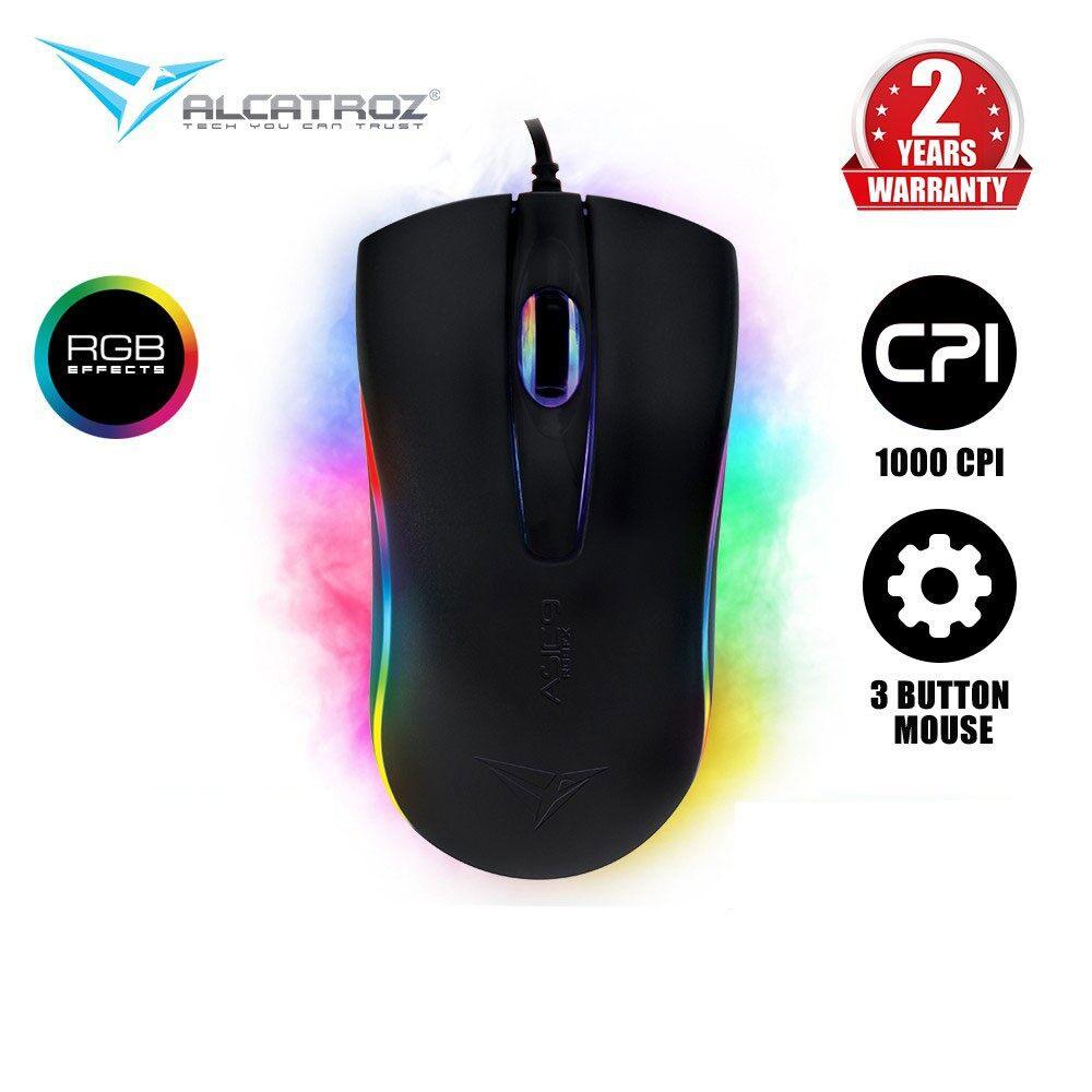 Alcatroz Asic 9 RGB FX Hi-Definition USB Wired Mouse - Mainz Empire Pte Ltd