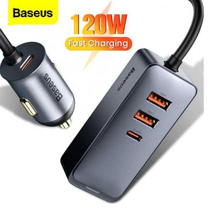 Baseus 120W QC3.0 USB PD3.0 Type C Car Charger - Mainz Empire Pte Ltd