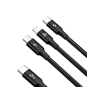Baseus Rapid Series USB Type C 3-in-1 PD 20W Fast Charging Data Cable - Mainz Empire Pte Ltd