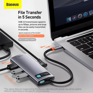 Baseus USB C HUB Type C to HDMI-compatible USB 3.0 Adapter 8 in 1 Type C HUB Dock USB C Splitter - Mainz Empire Pte Ltd