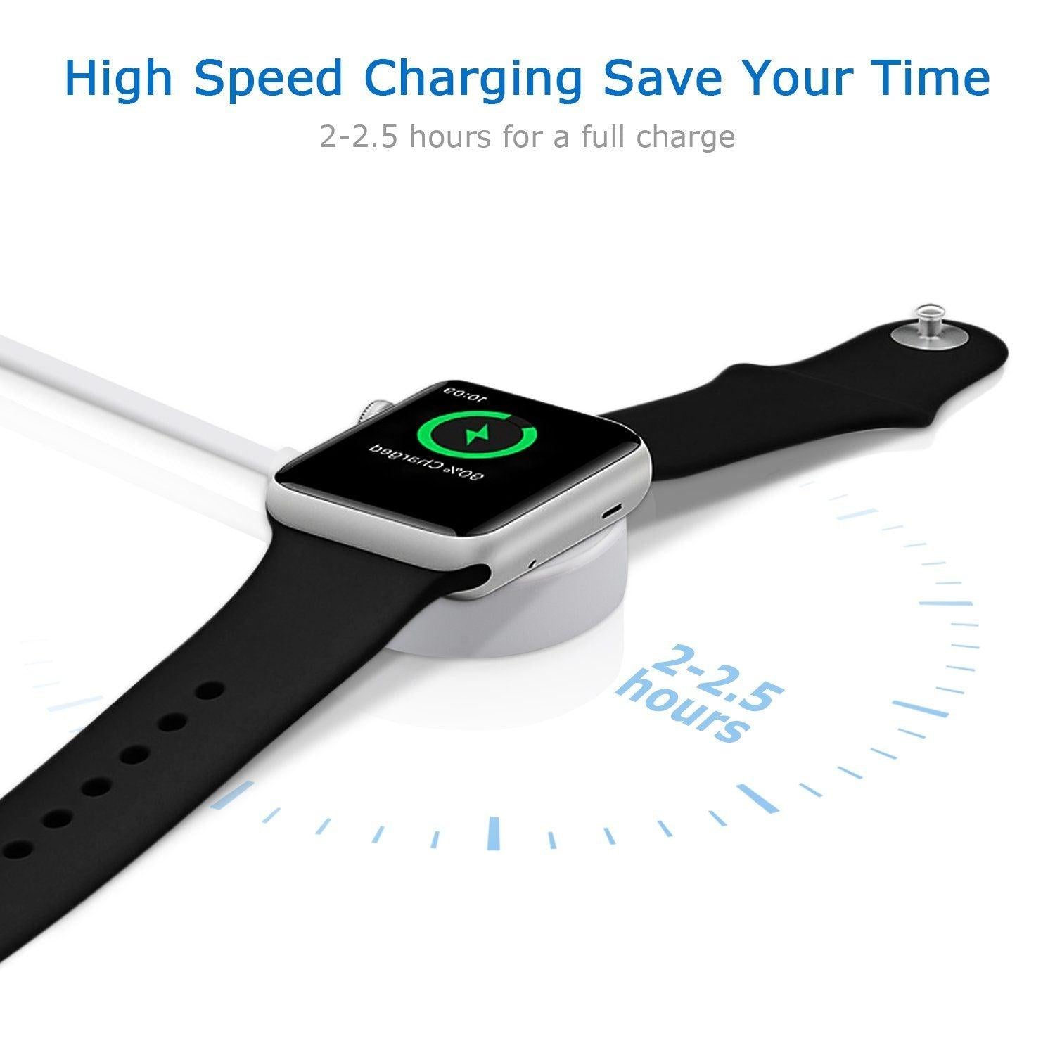 1m Fast Wireless Charging Cable for Apple Watch (All Models n Sizes) - Mainz Empire Pte Ltd