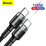 Baseus USB Type-C To USB Type-C 5A 100W Quick Charge 4.0 Cable - Mainz Empire Pte Ltd