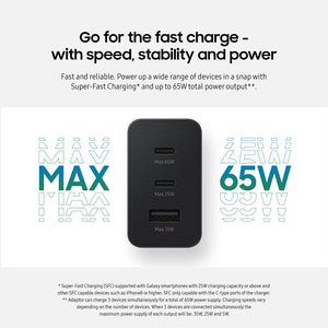 Samsung 65W TRIO Fast Charging Power Adapter - Mainz Empire Pte Ltd