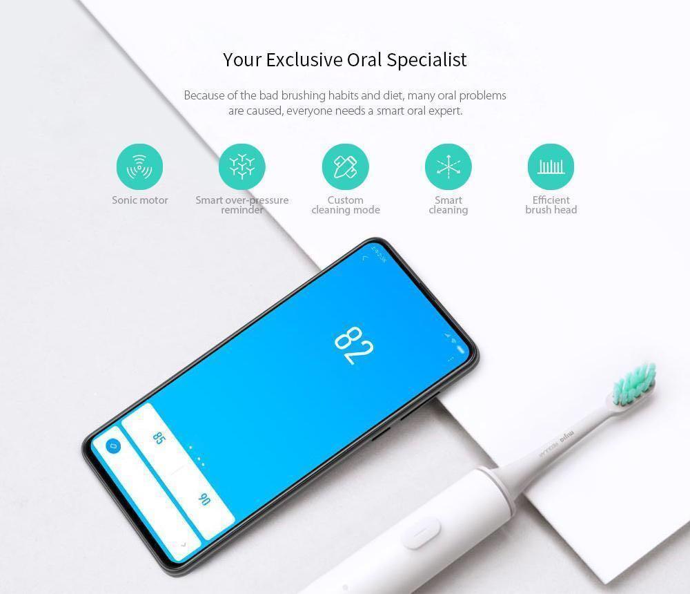 Xiaomi Mijia T300/T500 App Control Smart Electric Toothbrush - Mainz Empire Pte Ltd