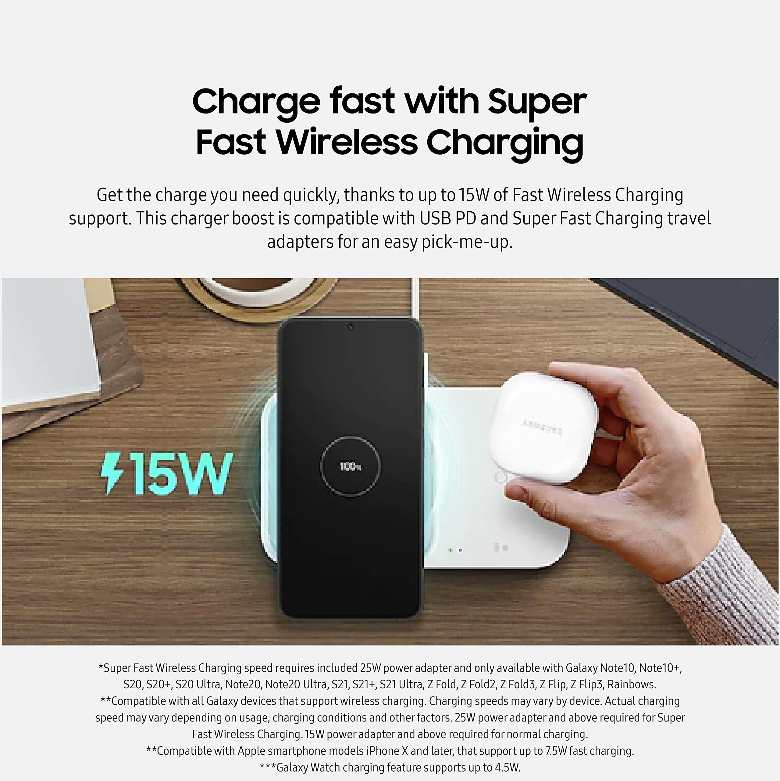 Samsung 15W Wireless Charger Duo with 25W PD Adapter & Type C Cable - Mainz Empire Pte Ltd