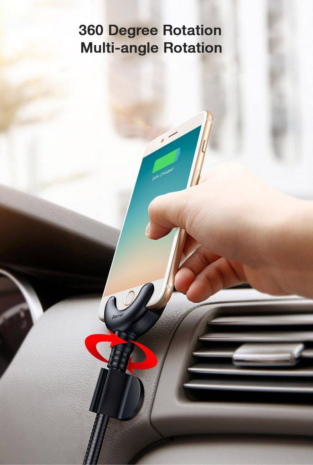 Baseus O Type Charging(Lightning) Car Holder for iPhone - Mainz Empire Pte Ltd