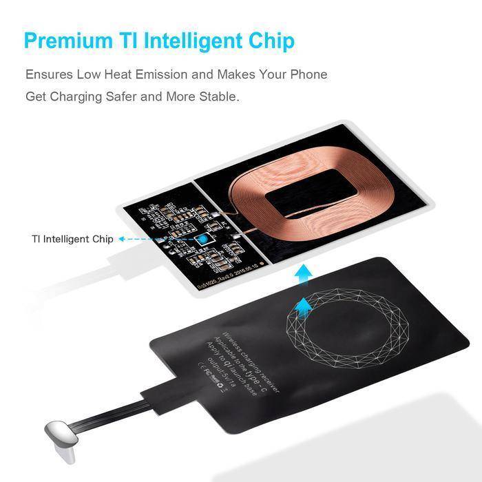 Qi Wireless Charging Receiver Adapter for Type C/Micro USB/LIghtning - Mainz Empire Pte Ltd