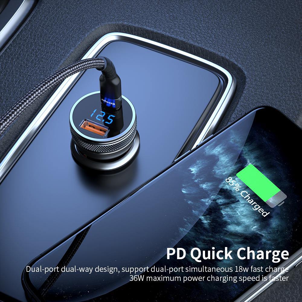 Essager 36W Mini Type C PD3.0 / Dual USB QC3.0 Car Charger - Mainz Empire Pte Ltd