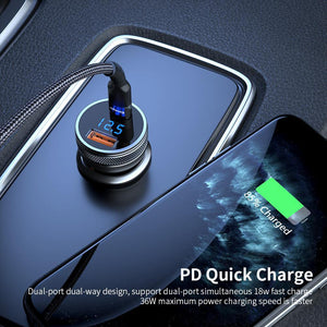 Essager 36W Mini Type C PD3.0 / Dual USB QC3.0 Car Charger - Mainz Empire Pte Ltd