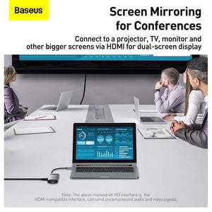 Baseus USB C HUB Type C to HDMI-compatible USB 3.0 Adapter 8 in 1 Type C HUB Dock USB C Splitter - Mainz Empire Pte Ltd