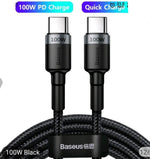 Baseus USB Type-C To USB Type-C 5A 100W Quick Charge 4.0 Cable - Mainz Empire Pte Ltd
