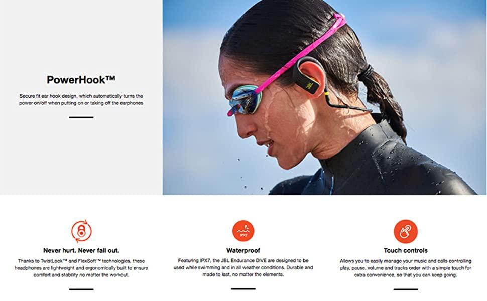 JBL Endurance DIVE Waterproof In-Ear Headset - Mainz Empire Pte Ltd
