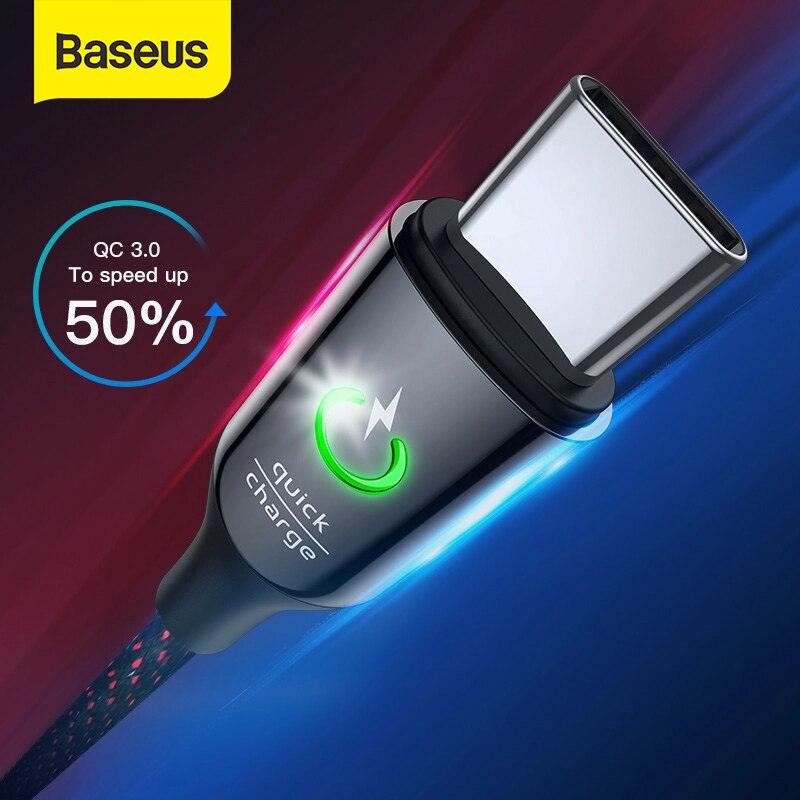 Baseus C-shaped Light Intelligent Auto Off Type C/ Lightning Cable - Mainz Empire Pte Ltd