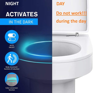 Smart Motion Sensor 8 Color LED Toilet Seat Night - Mainz Empire Pte Ltd