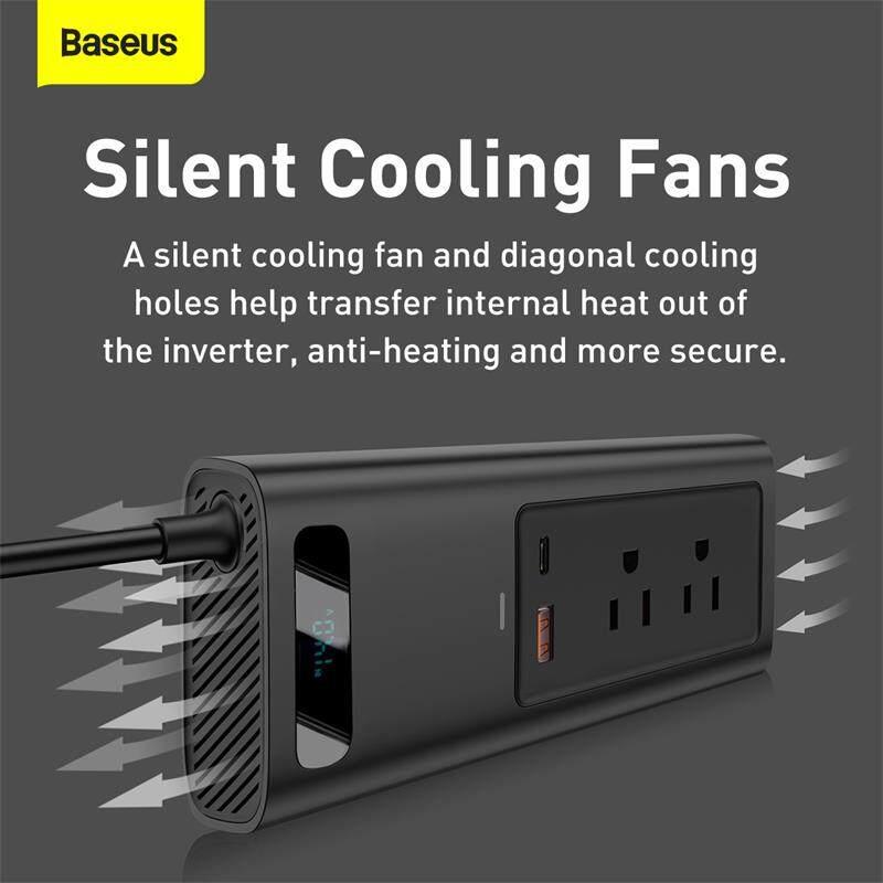Baseus 12V DC to 110V AC 150W Car Inverter - Mainz Empire Pte Ltd