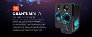 JBL Quantum DUO Bluetooth Gaming Speakers (Customisable RGB Lights) - Mainz Empire Pte Ltd