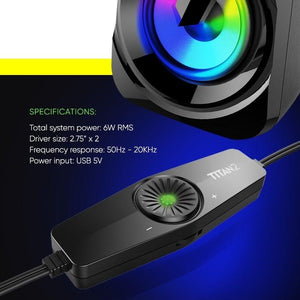 SonicGear Titan 2 Portable 2.0 Speaker with RGB Light Effect - Mainz Empire Pte Ltd