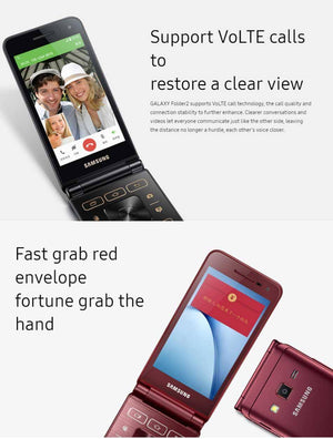 Samsung Galaxy Folder 2 4G LTE (Android Touch Screen Flip Phone) *REFURBISHED* - Mainz Empire Pte Ltd