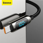 Baseus 100W Fast Charging Display USB C Type C Cable - Mainz Empire Pte Ltd