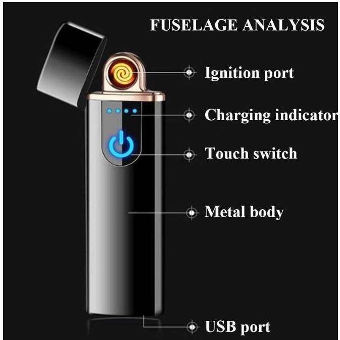Rechargeable electronic windproof lighter (No Gas needed!) - Mainz Empire Pte Ltd