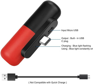 3000mAh Super Mini Emergency Capsule Power Bank (Type C/ Lightning) - Mainz Empire Pte Ltd