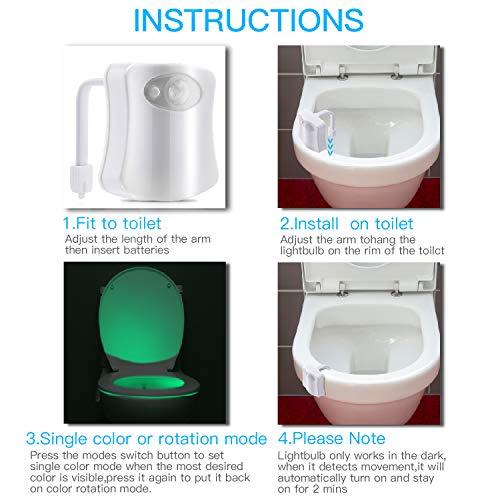 Smart Motion Sensor 8 Color LED Toilet Seat Night - Mainz Empire Pte Ltd