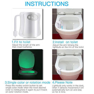 Smart Motion Sensor 8 Color LED Toilet Seat Night - Mainz Empire Pte Ltd