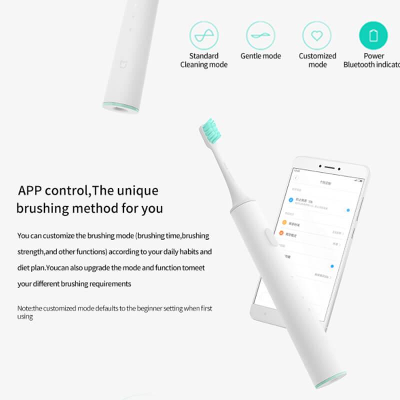 Xiaomi Mijia T300/T500 App Control Smart Electric Toothbrush - Mainz Empire Pte Ltd