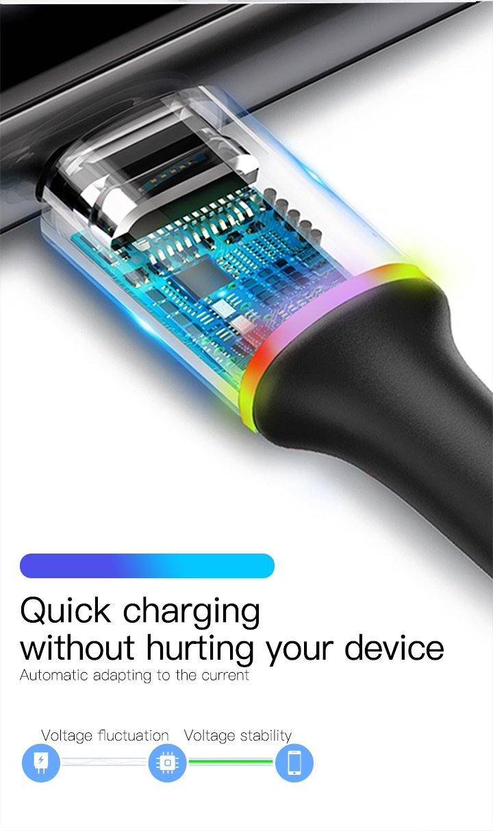 Baseus Halo Data Charging Lightning/Type C Fast Charging Cable - Mainz Empire Pte Ltd