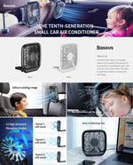 Baseus Car Mount Backseat & Desk Foldable Fan - Mainz Empire Pte Ltd