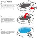 Smart Motion Sensor 8 Color LED Toilet Seat Night - Mainz Empire Pte Ltd