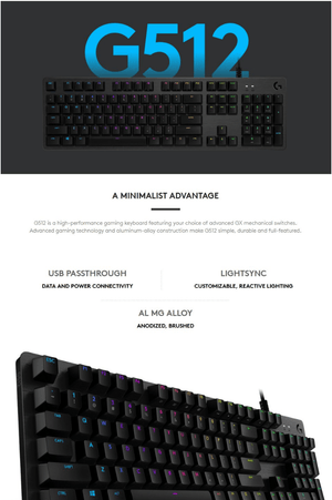 Logitech G512 Carbon RGB Mechanical Gaming Keyboard - Mainz Empire Pte Ltd