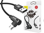 BASEUS MVP Elbow Lightning/Type C/Micro USB Charging Data Sync Cable - Mainz Empire Pte Ltd